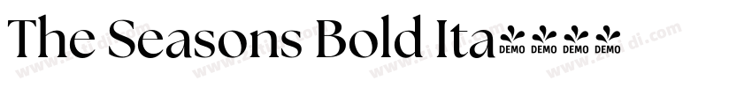 The Seasons Bold Ita字体转换 The Seasons Bold Ita字体转换